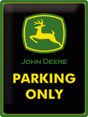 PLECHOVÁ REKLAMNÍ CEDULE JOHN DEERE - PARKING ONLY